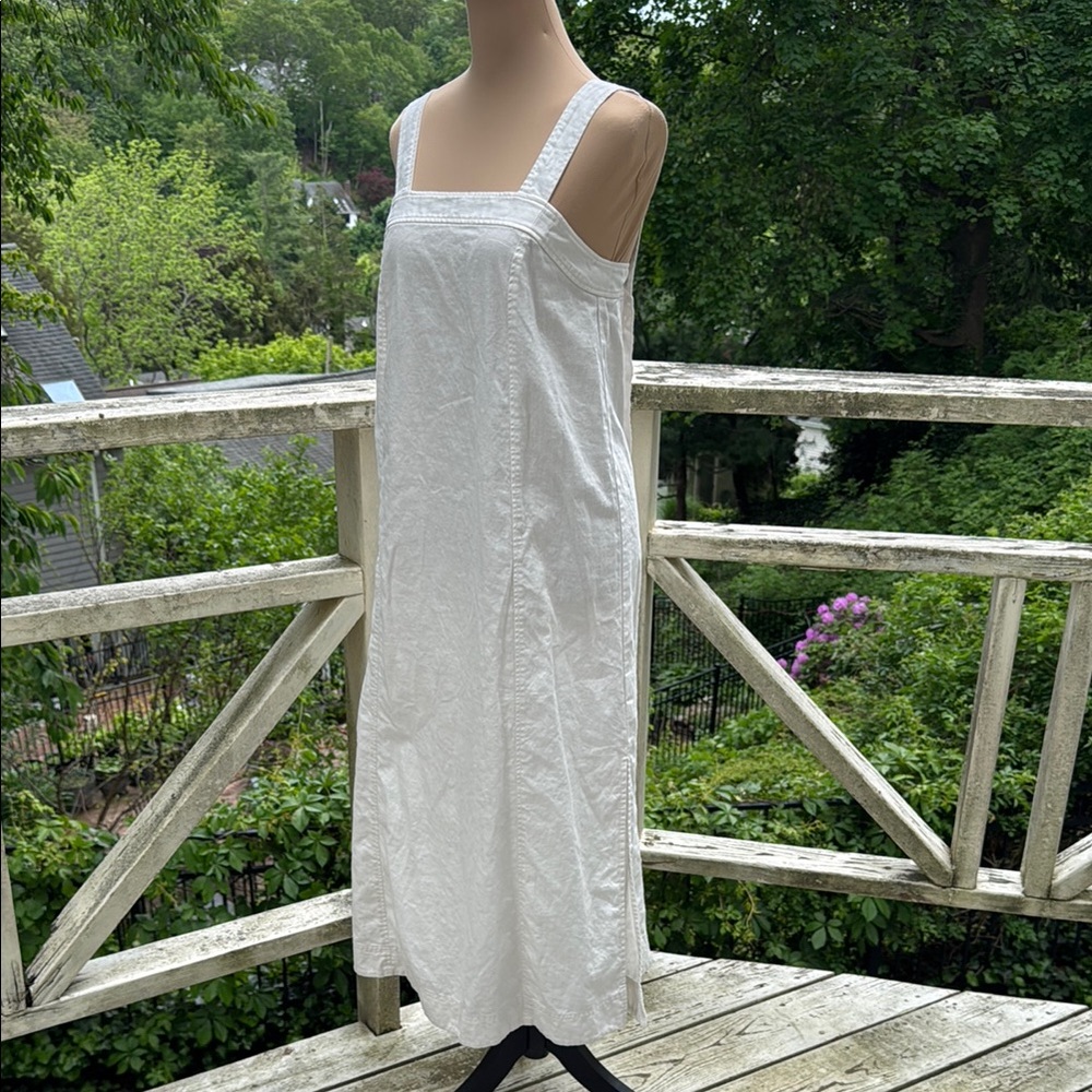Madewell Linen-Cotton Princess Seamed Sleeveless Midi Dress Size S - Picture 6 of 12